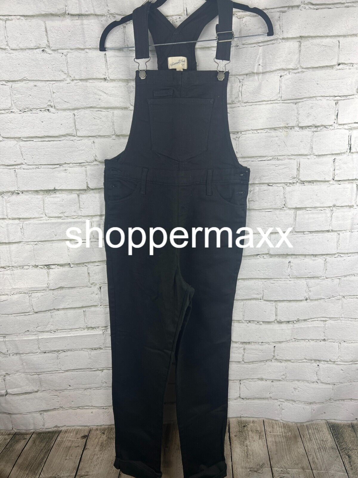Women's 90's Slim Denim Overalls - Universal Thread, Black, Size 6