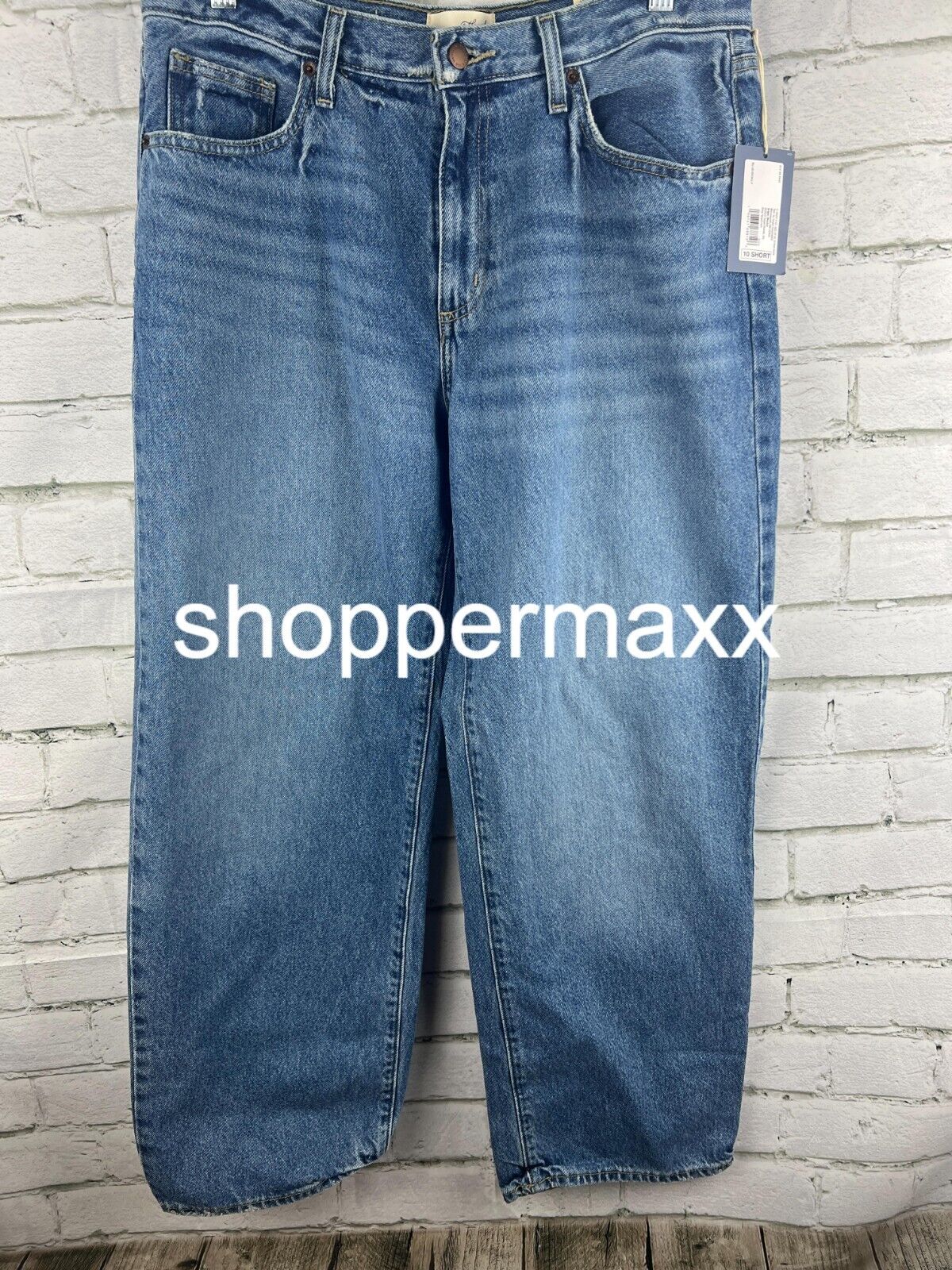 WOMEN'S MID-RISE 90'S BAGGY JEANS - UNIVERSAL THREAD, MEDIUM WASH, 10 SHORT