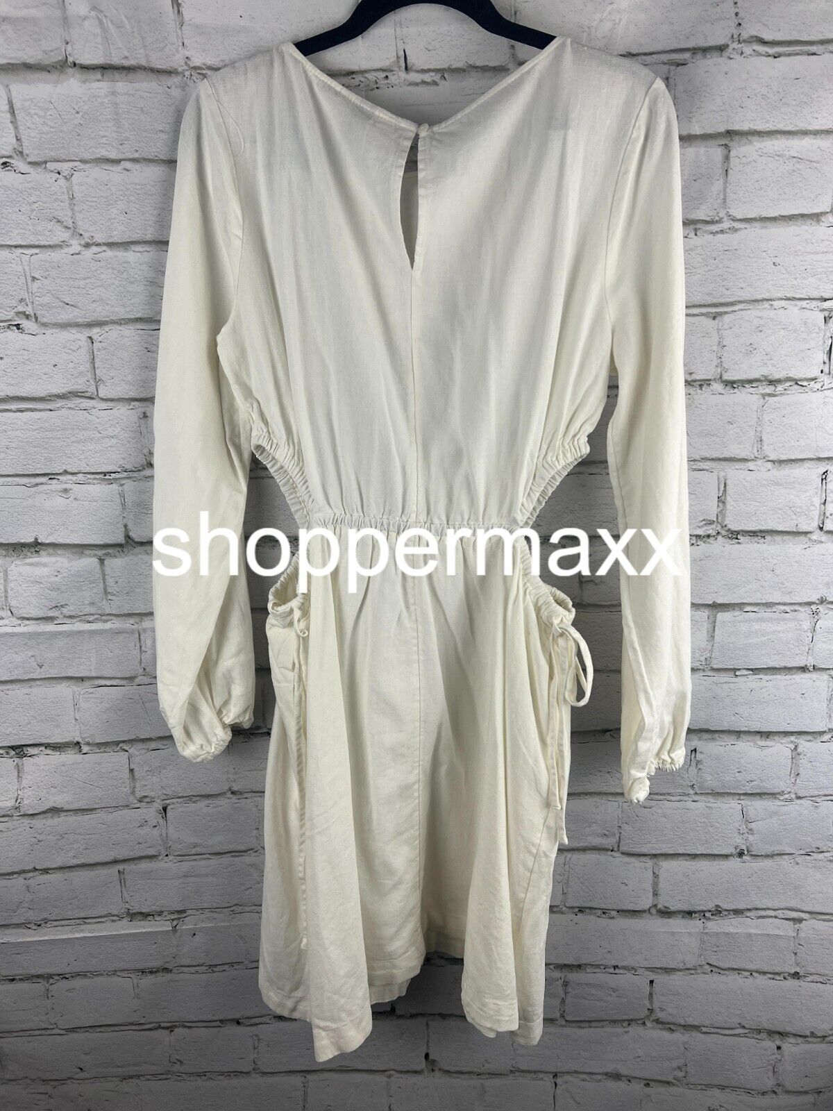 Women's Balloon Long Sleeve Mini A-Line Dress - Universal Thread, White, Medium
