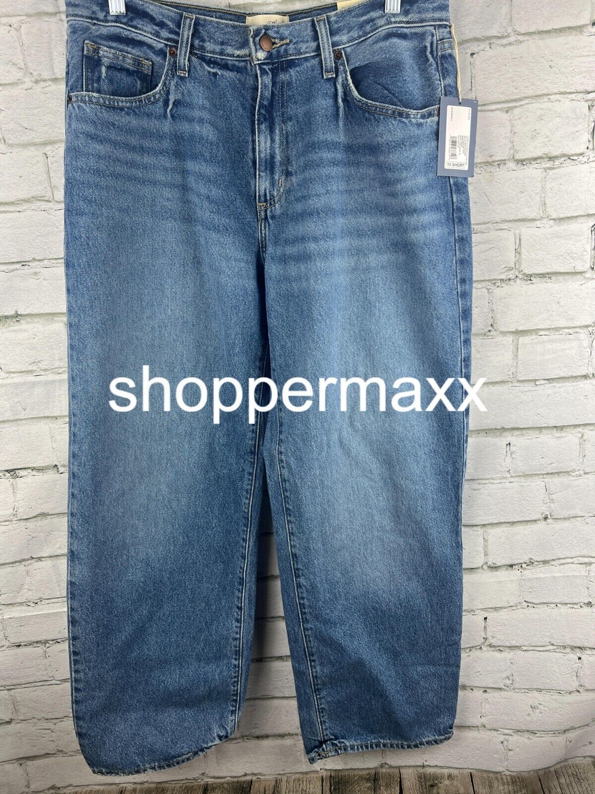 WOMEN'S MID-RISE 90'S BAGGY JEANS - UNIVERSAL THREAD, MEDIUM WASH, 10 SHORT