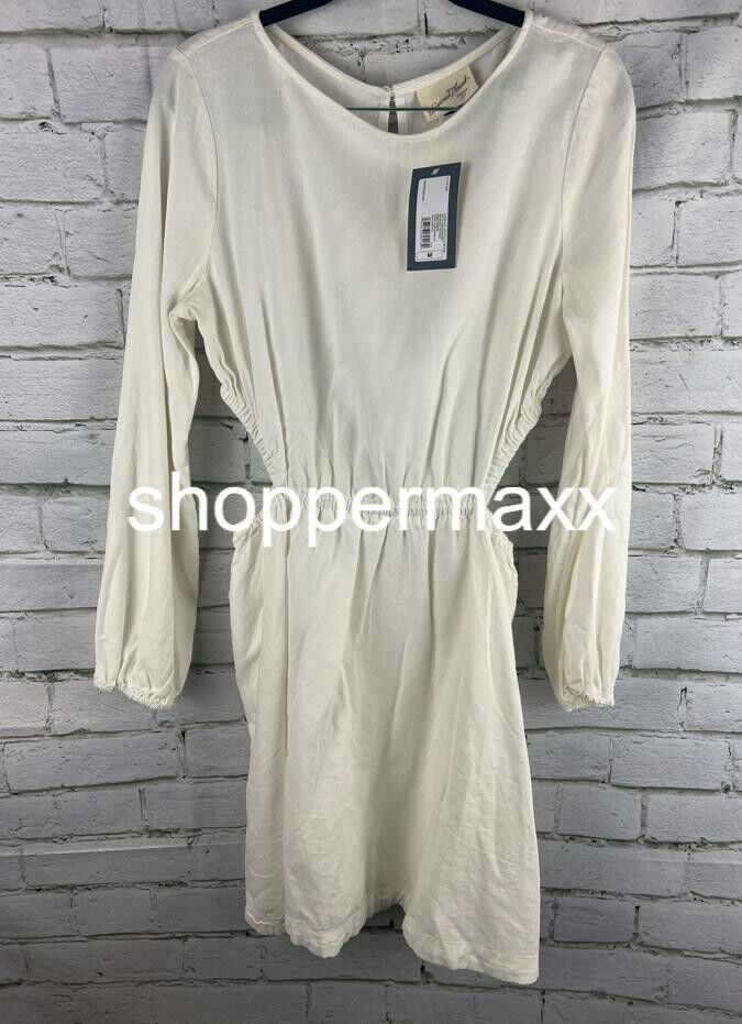 Women's Balloon Long Sleeve Mini A-Line Dress - Universal Thread, White, Medium