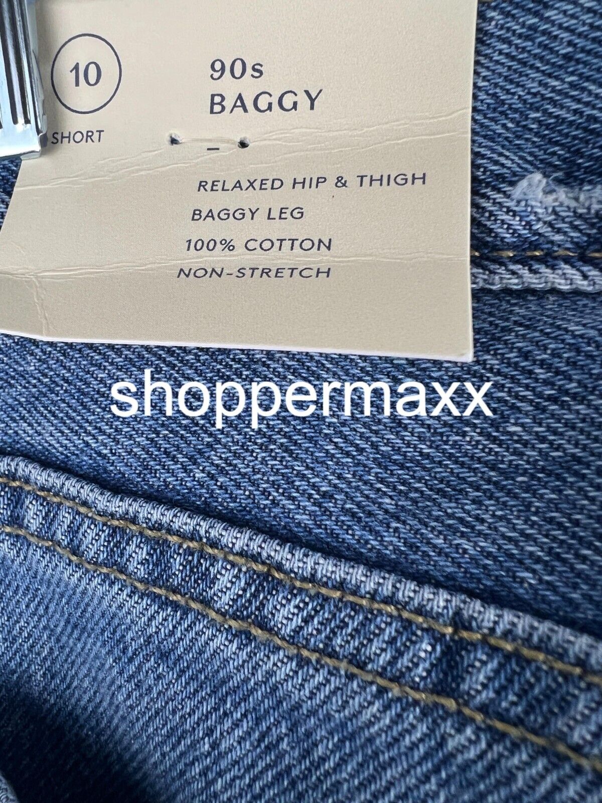 WOMEN'S MID-RISE 90'S BAGGY JEANS - UNIVERSAL THREAD, MEDIUM WASH, 10 SHORT
