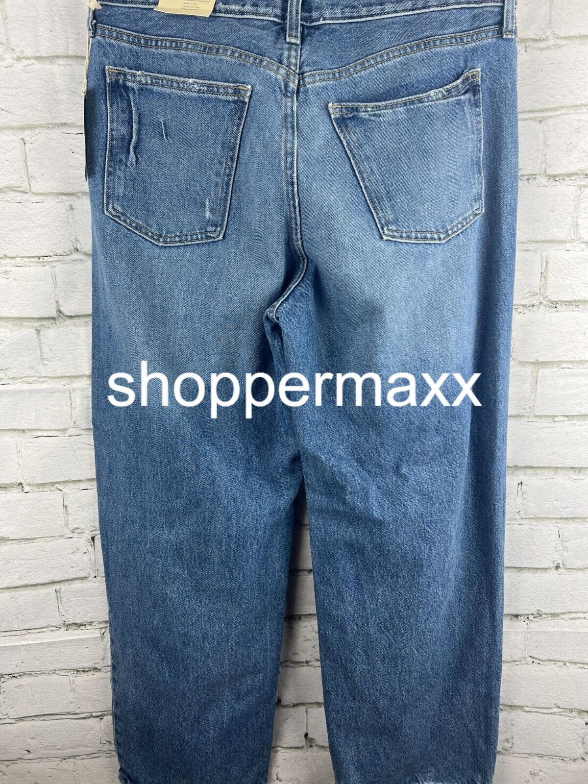 WOMEN'S MID-RISE 90'S BAGGY JEANS - UNIVERSAL THREAD, MEDIUM WASH, 10 SHORT
