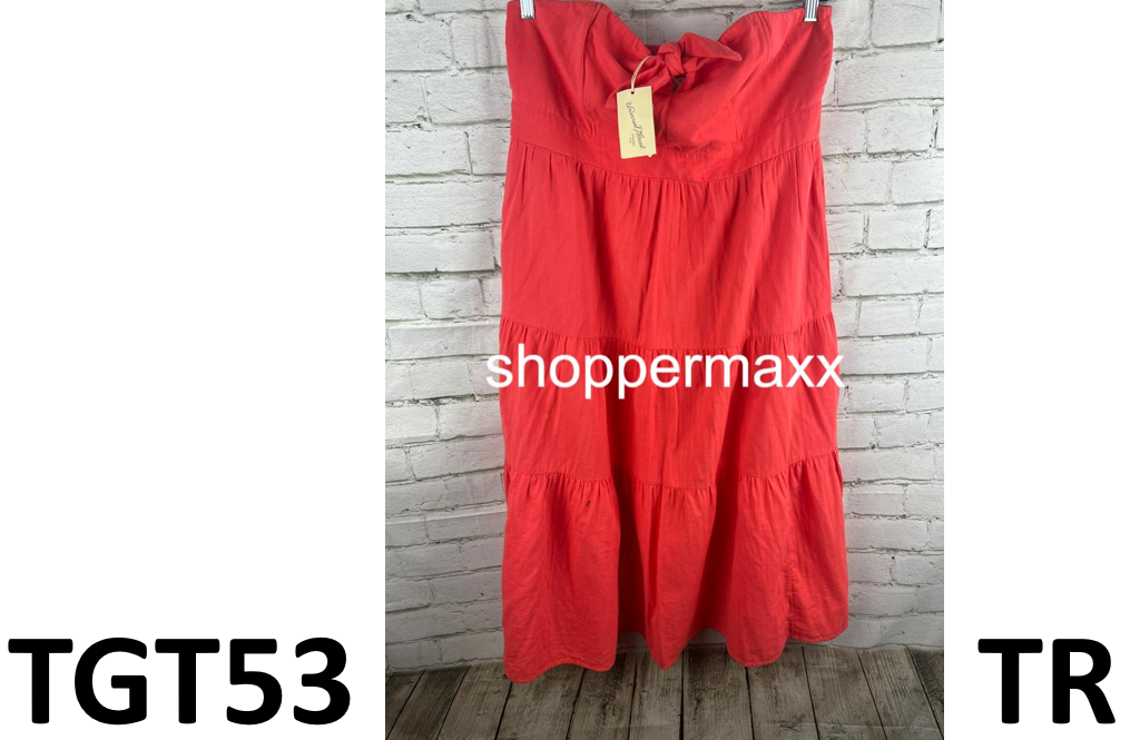 Women's Strapless Dress - Universal Thread, Red, Size X-Large