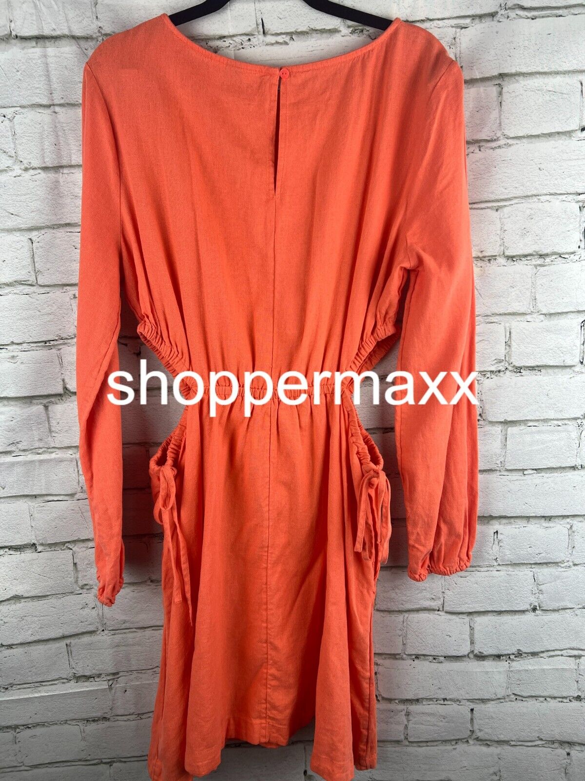 Women's Balloon Long Sleeve Mini A-Line Dress - Universal Thread, Coral Red, L