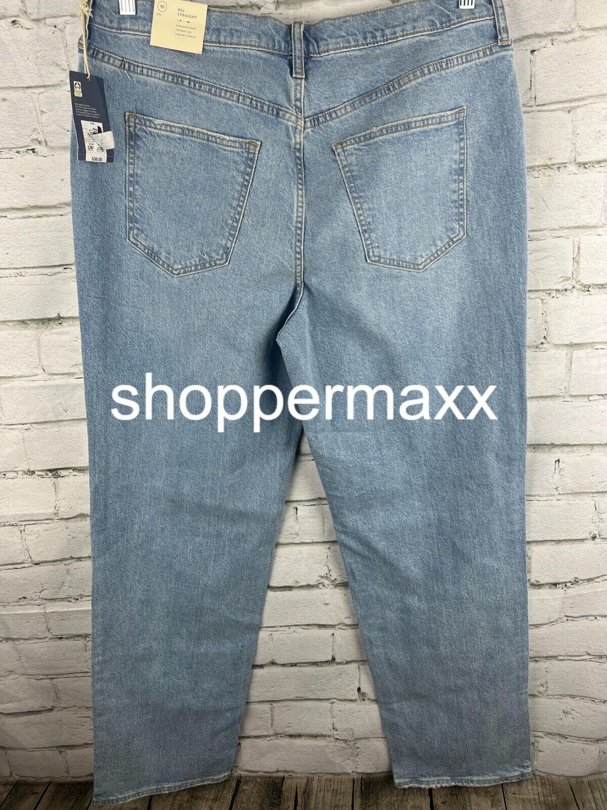 Women High-Rise Embellished 90's Straight Jeans- Universal Thread Light Wash, 16