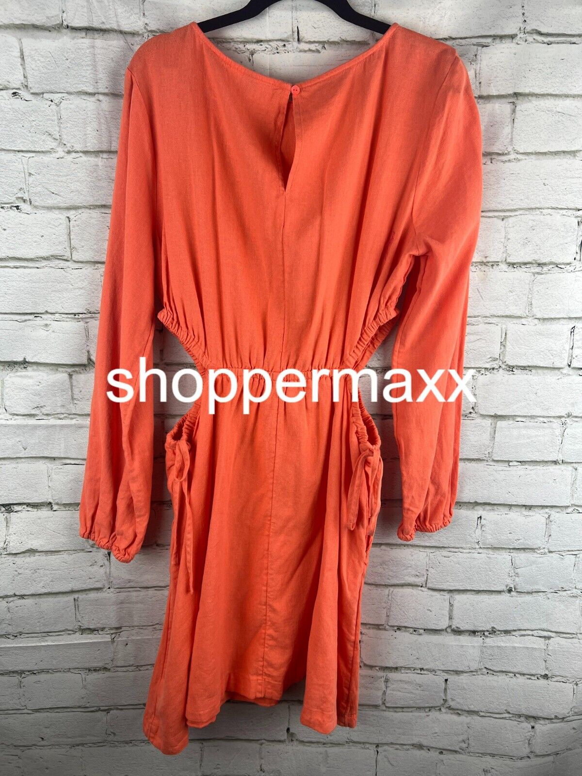 Women's Balloon Long Sleeve Mini A-Line Dress - Universal Thread, Coral Red, L