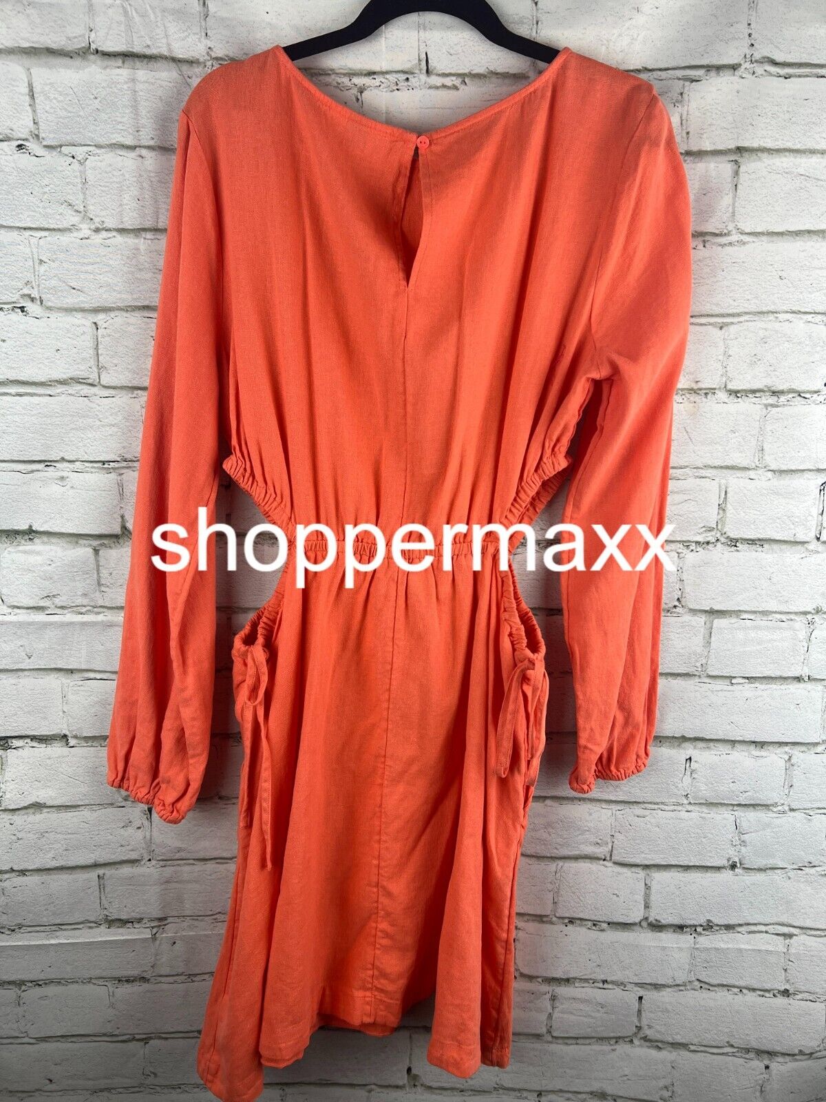 Women's Balloon Long Sleeve Mini A-Line Dress - Universal Thread, Coral Red, L