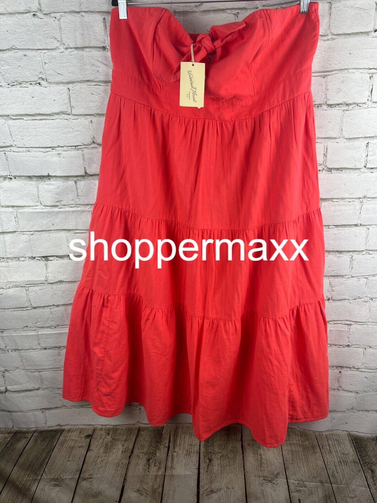 Women's Strapless Dress - Universal Thread, Red, Size X-Large