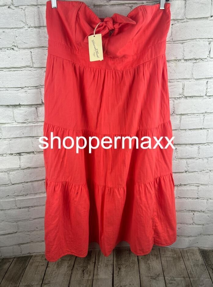 Women's Strapless Dress - Universal Thread, Red, Size X-Large
