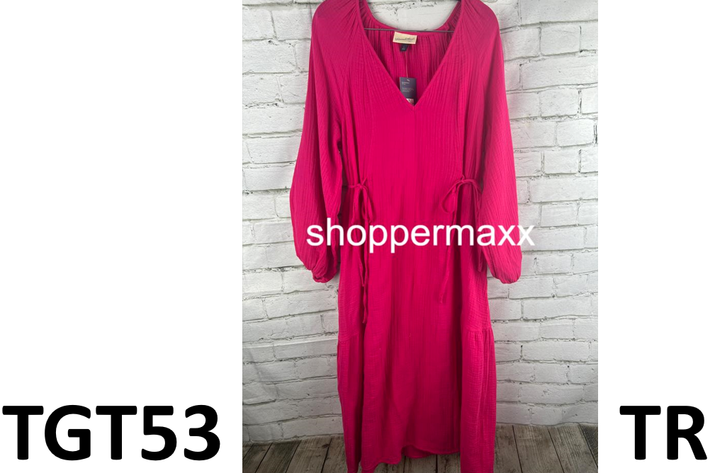 Women's Balloon Long Sleeve Midi A-Line Dress - Universal Thread, Pink, Small