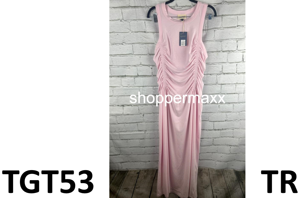 Women's Knit Midi Ruched Dress - Universal Thread, Pink, Size Large