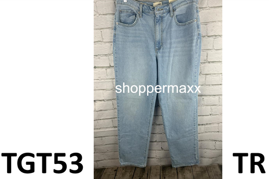 Women's High-Rise 90's Straight Jeans - Universal Thread, Light Wash, 12