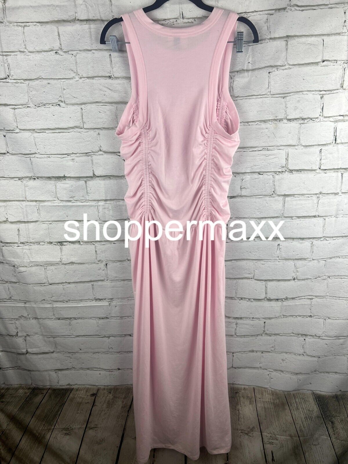 Women's Knit Midi Ruched Dress - Universal Thread, Pink, Size Large