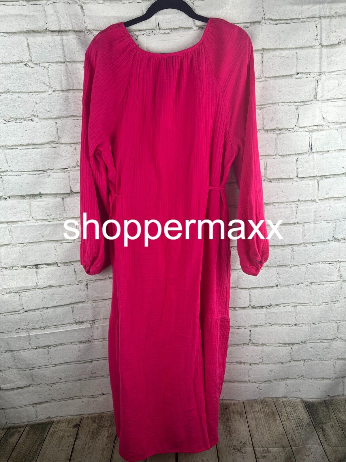 Women's Balloon Long Sleeve Midi A-Line Dress - Universal Thread, Pink, Small