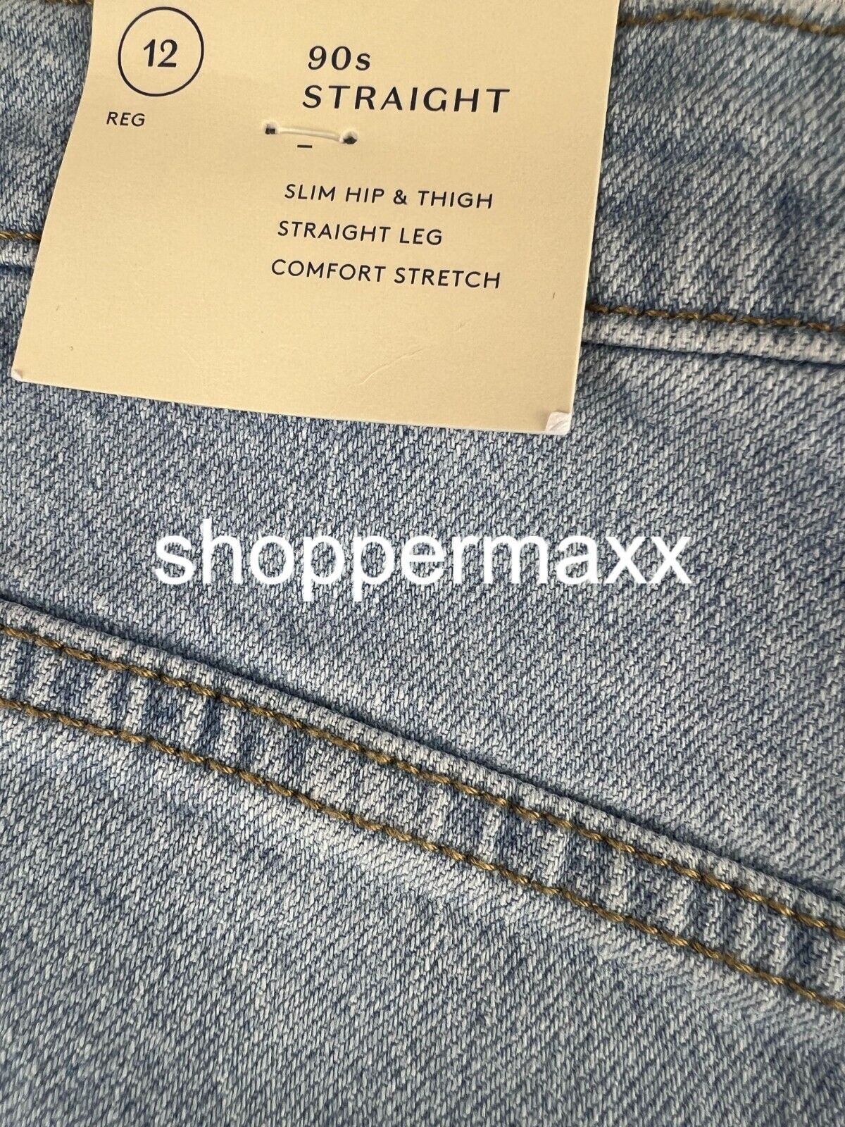 Women's High-Rise 90's Straight Jeans - Universal Thread, Light Wash, 12