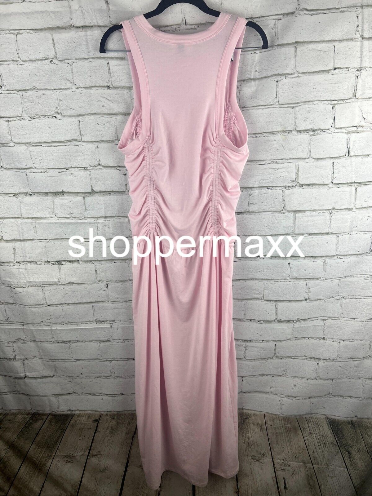 Women's Knit Midi Ruched Dress - Universal Thread, Pink, Size Large