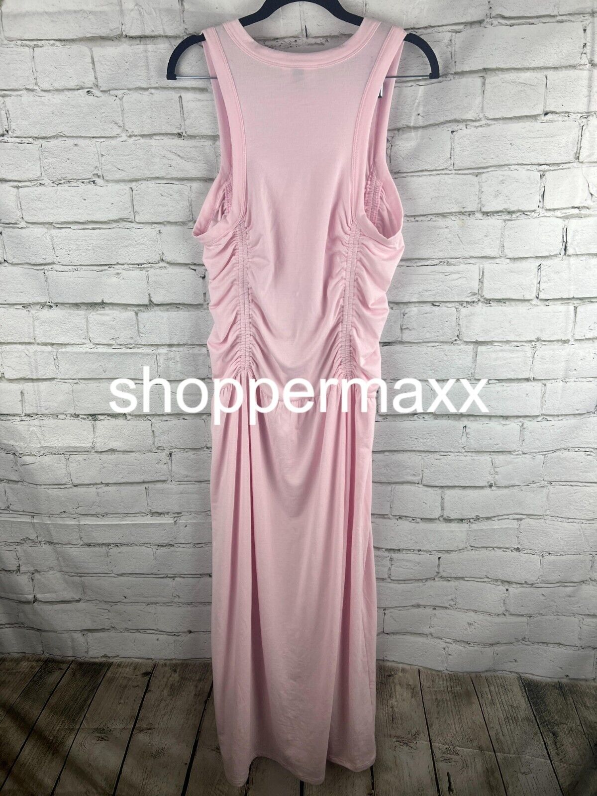 Women's Knit Midi Ruched Dress - Universal Thread, Pink, Size Large