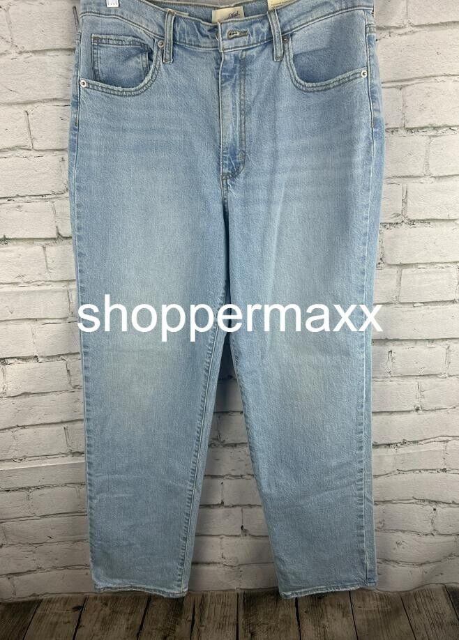 Women's High-Rise 90's Straight Jeans - Universal Thread, Light Wash, 12