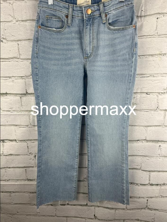 WOMEN'S HIGH-RISE BOOTCUT CROPPED JEANS - UNIVERSAL THREAD, LIGHT WASH, 00 SHORT