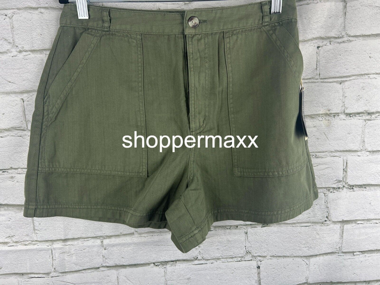 Women's High-Rise Utility Shorts - Universal Thread, Green, Size 8