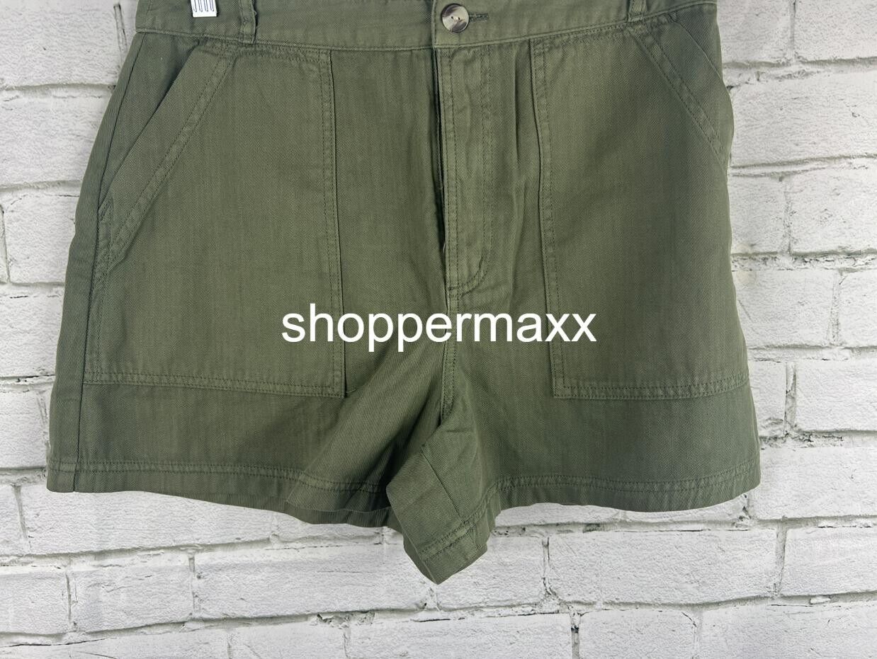 Women's High-Rise Utility Shorts - Universal Thread, Green, Size 8