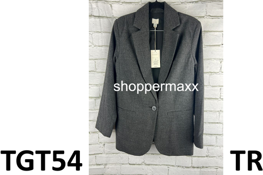 A New Day Women's Charcoal Plaid Blazer Size X-Small