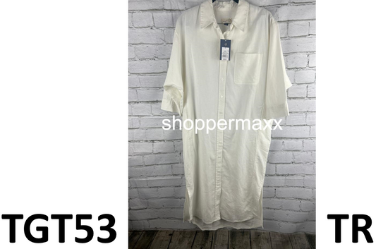 Women's 3/4 Sleeve Midi Shirtdress - Universal Thread, White, Size Small