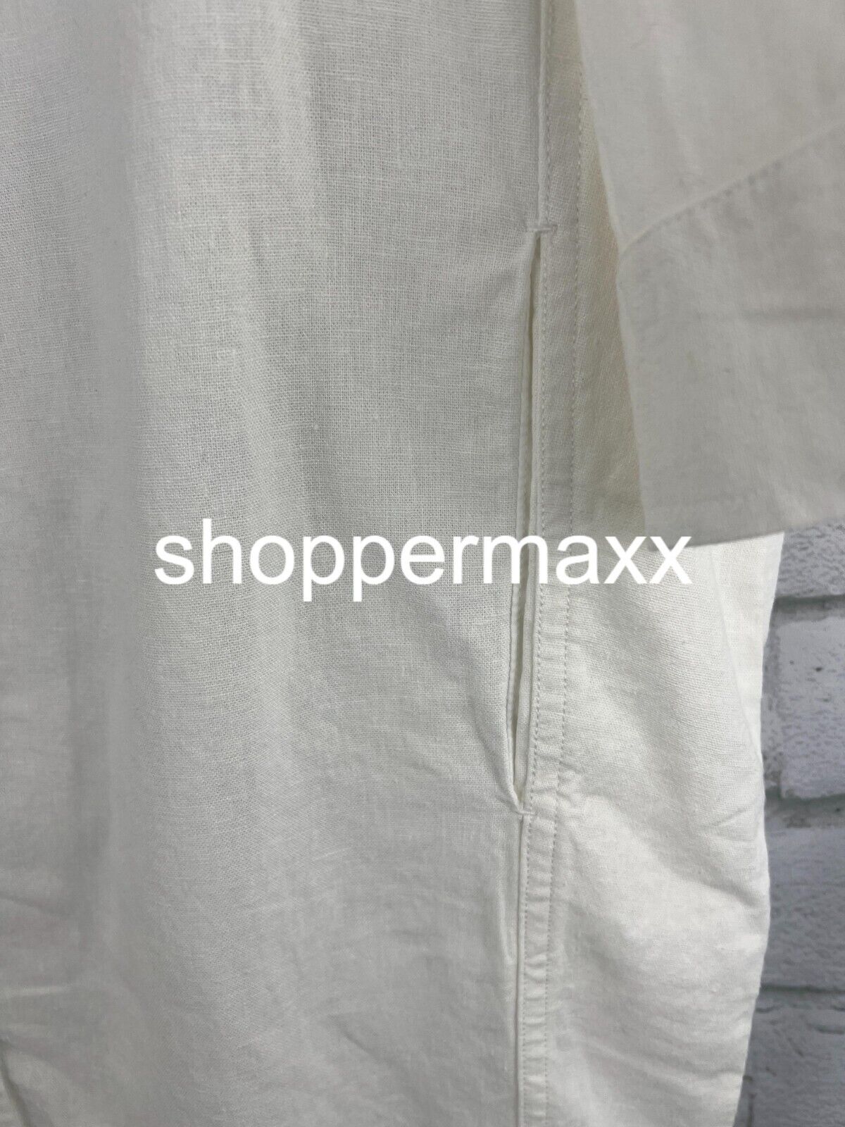 Women's 3/4 Sleeve Midi Shirtdress - Universal Thread, White, Size Small