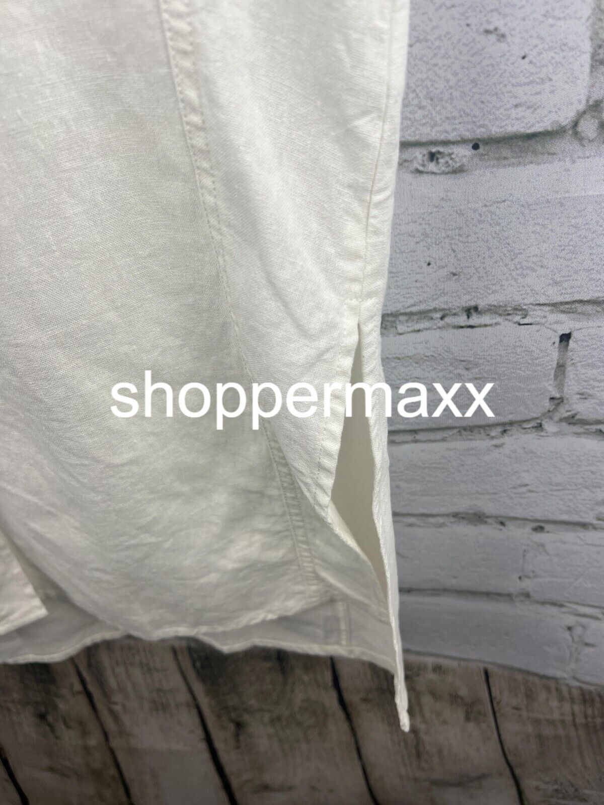 Women's 3/4 Sleeve Midi Shirtdress - Universal Thread, White, Size Small