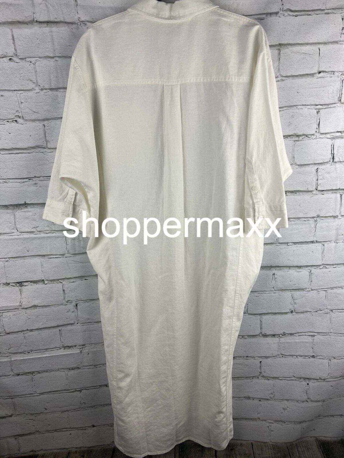 Women's 3/4 Sleeve Midi Shirtdress - Universal Thread, White, Size Small
