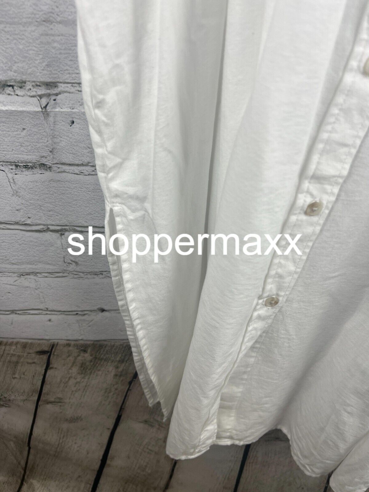 Women's Long Sleeve Cinch Waist Maxi Shirtdress- Universal Thread, WHITE, Medium