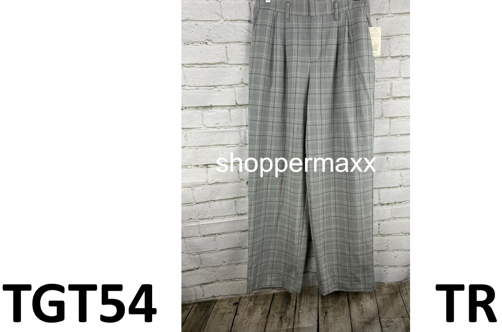 Women's High-Rise Straight Trousers - A New Day, GRAY PLAID, Size 6