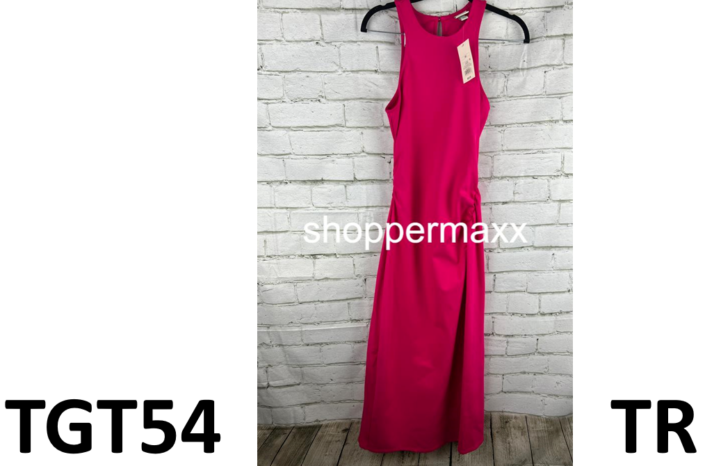 Women's Sleeveless Ponte Racerback Midi Dress - A New Day, Pink, X-Small