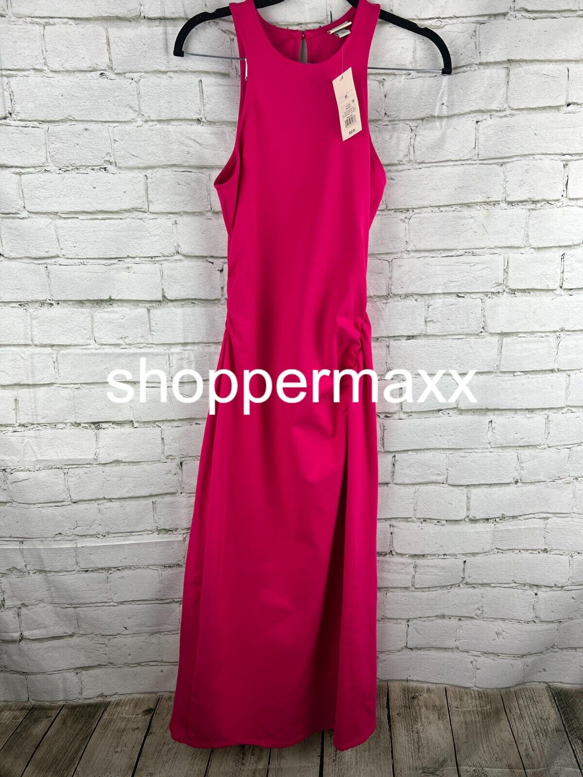 Women's Sleeveless Ponte Racerback Midi Dress - A New Day, Pink, X-Small