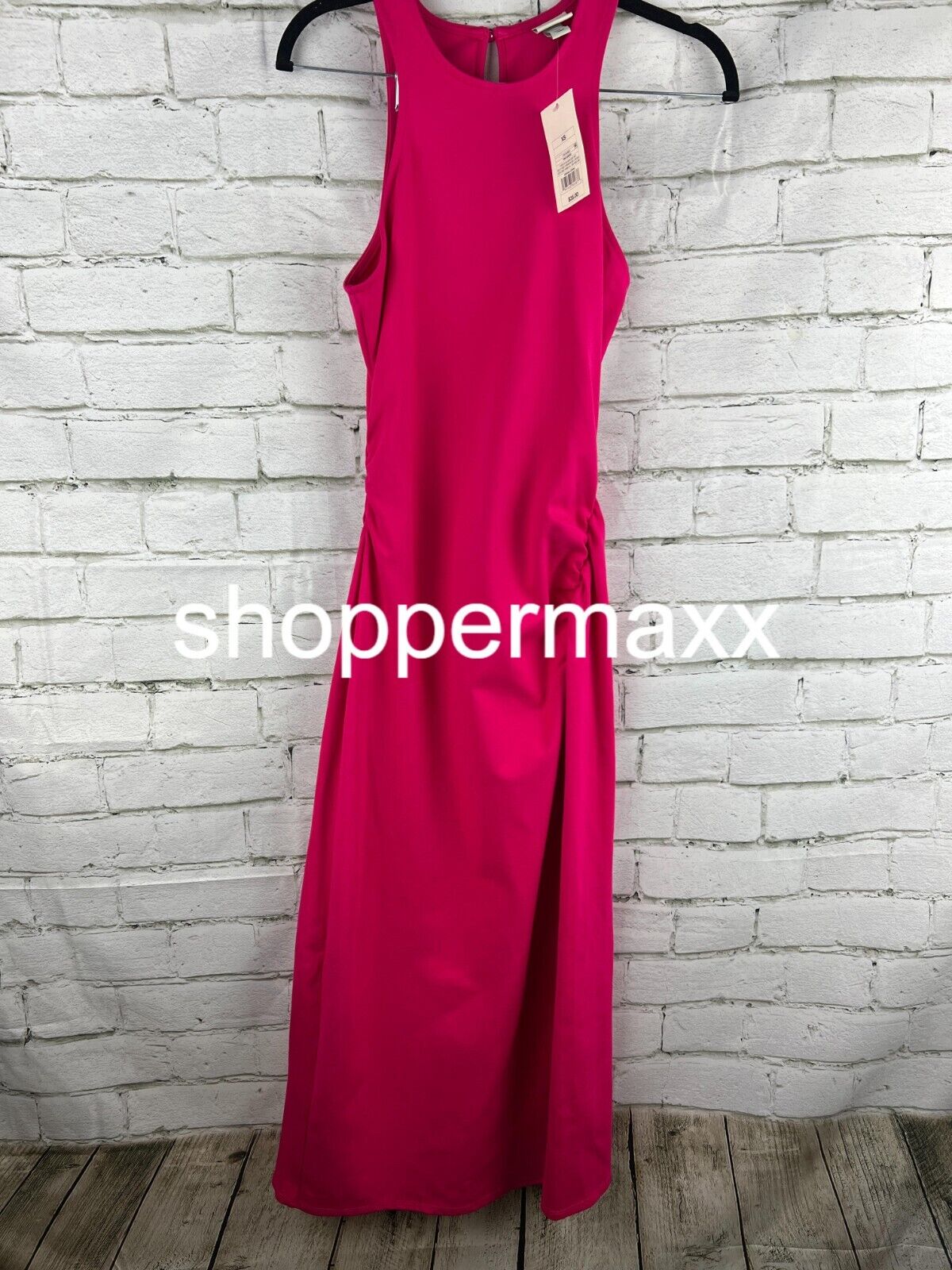 Women's Sleeveless Ponte Racerback Midi Dress - A New Day, Pink, X-Small