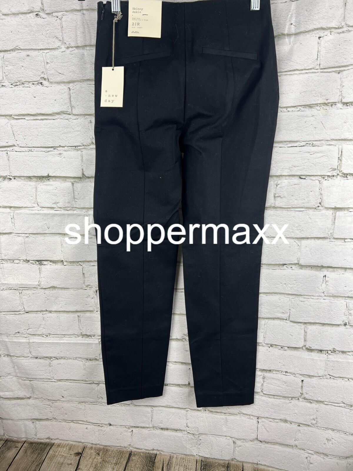 Women's High-Rise Skinny Ankle Pants - A New Day, Black, Size 2R
