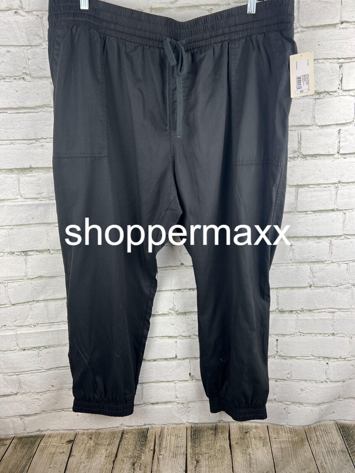 Women's High-Rise Modern Ankle Jogger Pants - A New Day, BLACK, Size 2X