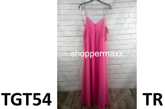 A New Day Women's Spaghetti Strap Dress, PINK, Size X-Large