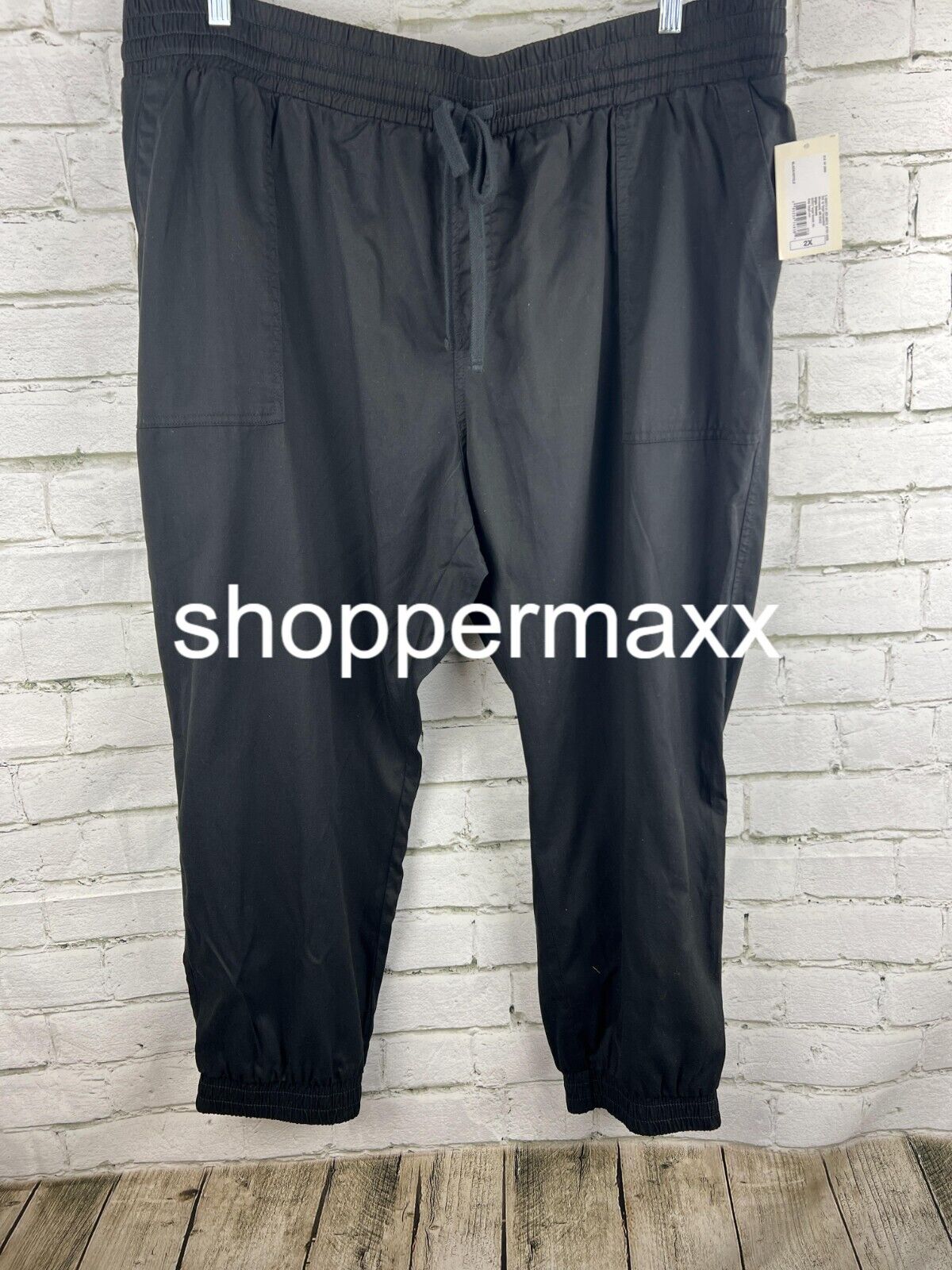 Women's High-Rise Modern Ankle Jogger Pants - A New Day, BLACK, Size 2X