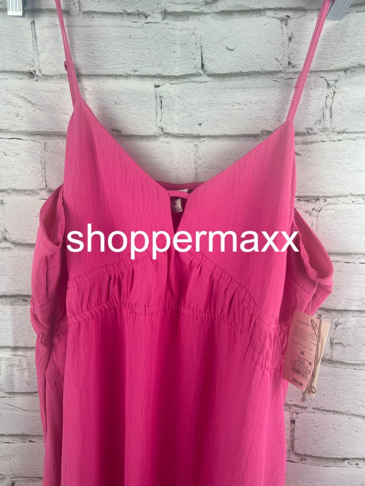 A New Day Women's Spaghetti Strap Dress, PINK, Size X-Large