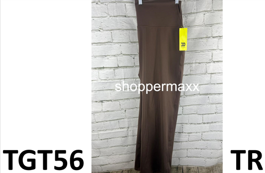 Women Brushed Sculpt Curvy Pocket Straight Leg Pants- All In Motion Espresso 2X