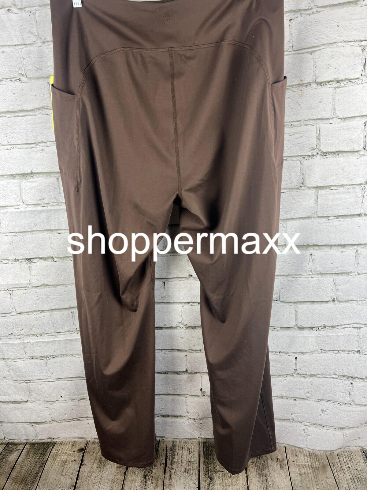 Women Brushed Sculpt Curvy Pocket Straight Leg Pants- All In Motion Espresso 2X
