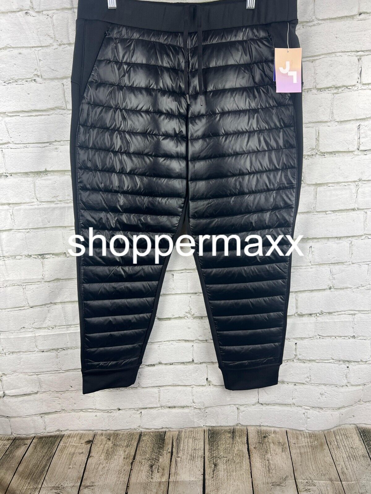 WOMEN'S QUILTED PUFFER PANTS - JOYLAB, BLACK, X-LARGE