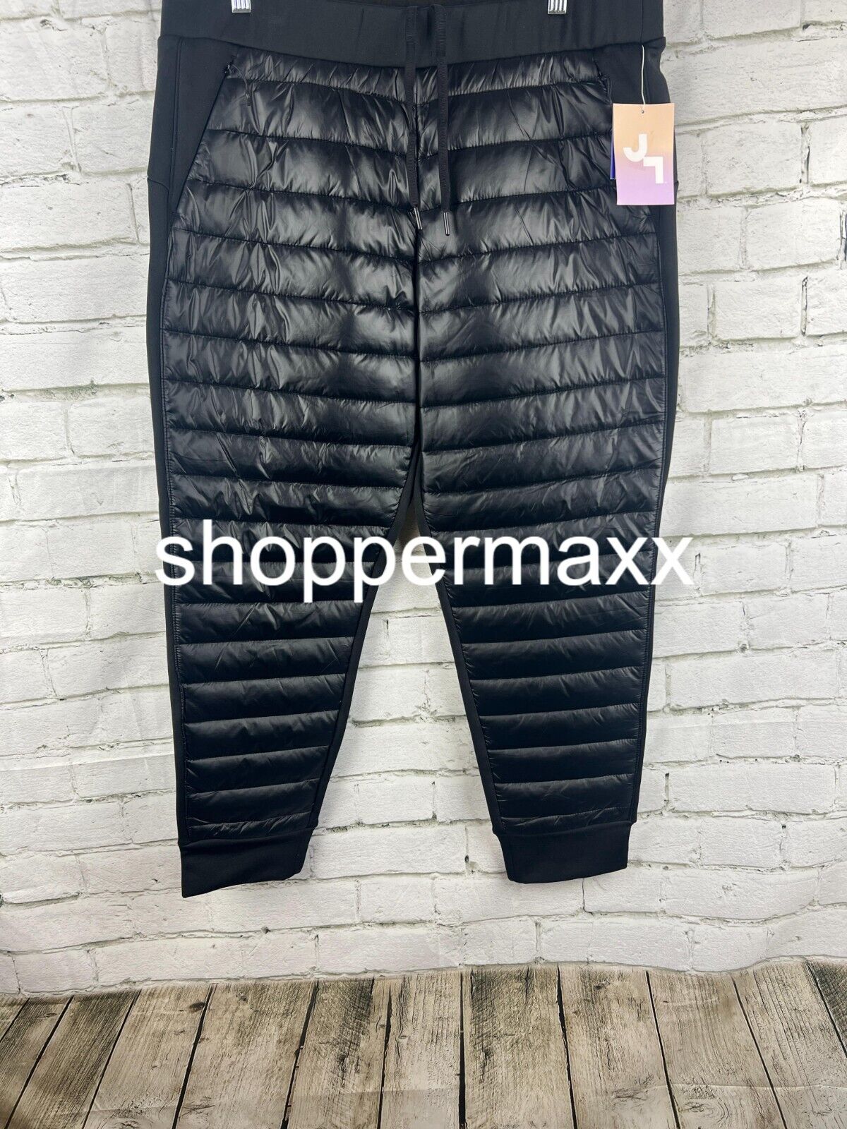 WOMEN'S QUILTED PUFFER PANTS - JOYLAB, BLACK, X-LARGE