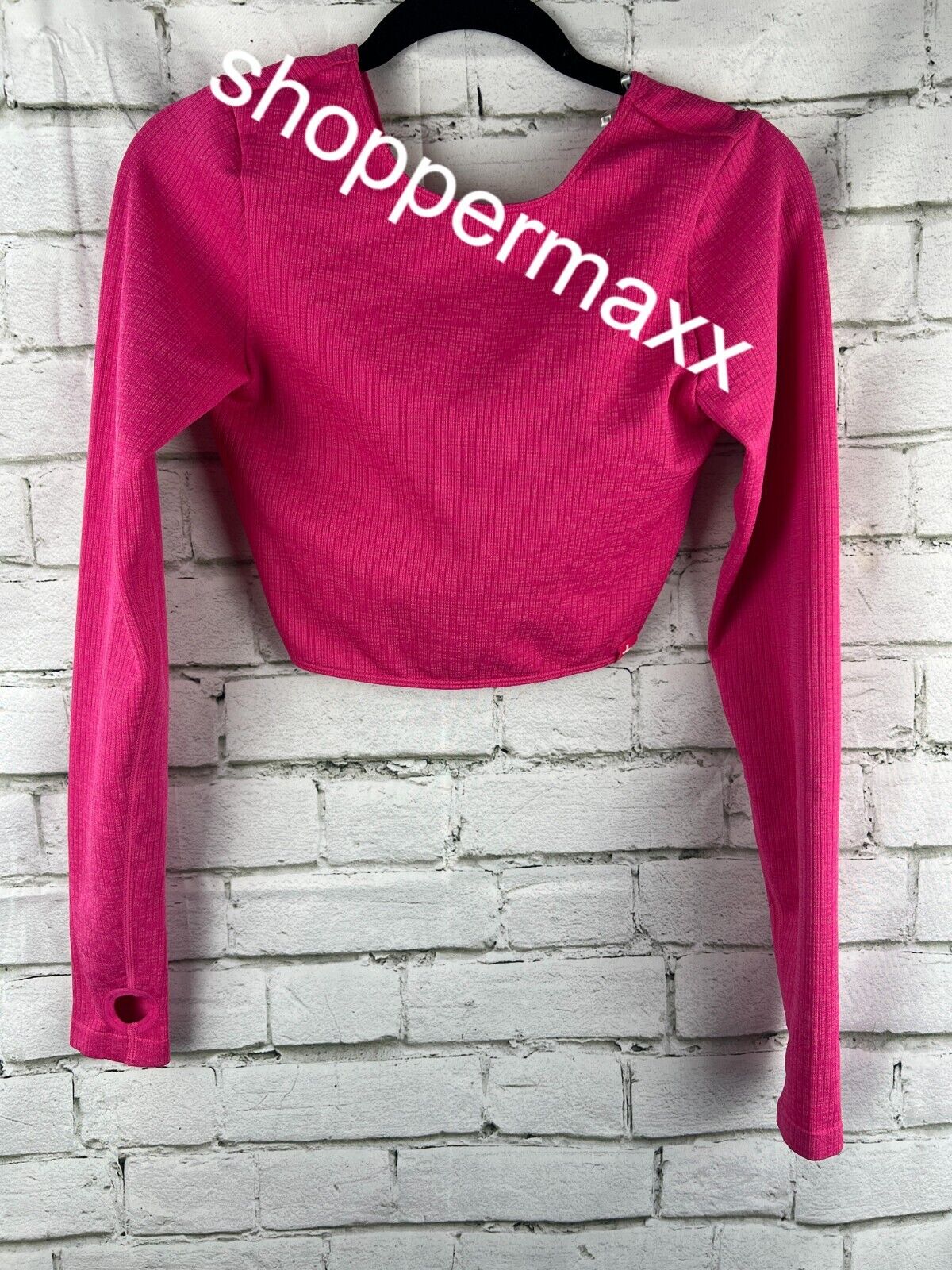 Women's Wear 2 Ways Long Sleeve Crop Top - JoyLab, Pink, Small