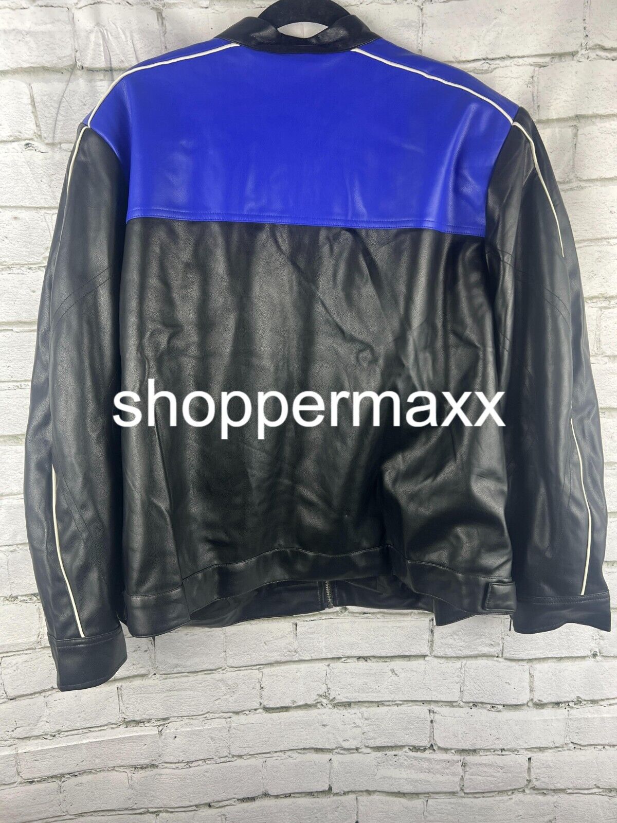 Women's Long Sleeve Faux Leather Jacket - Future Collective, Black, Size 1X