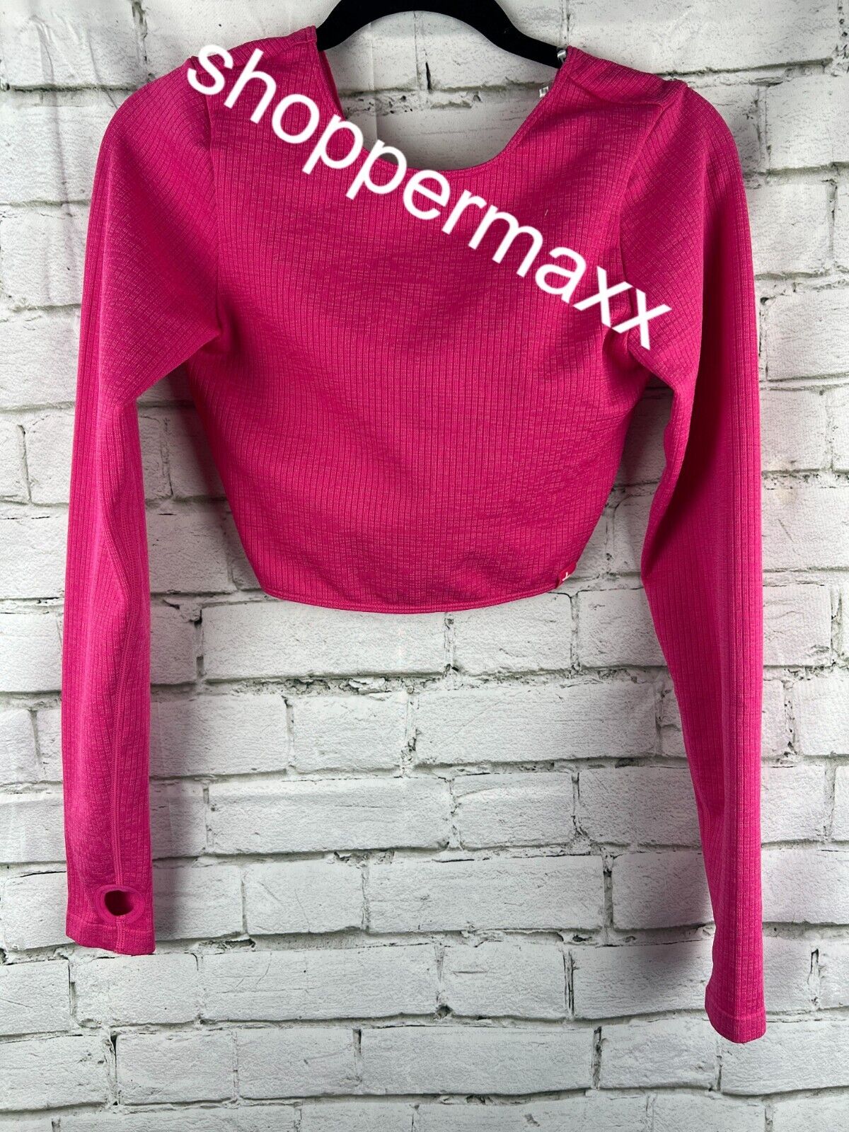Women's Wear 2 Ways Long Sleeve Crop Top - JoyLab, Pink, Small