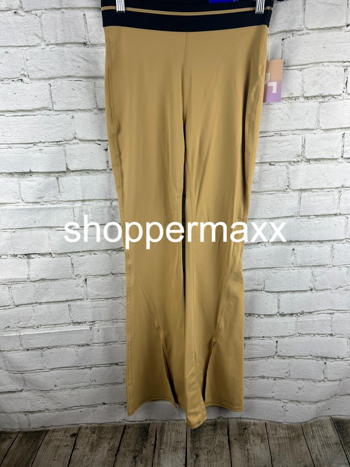 Women's High-Rise Split Flare Leggings - JoyLab, Beige, Medium