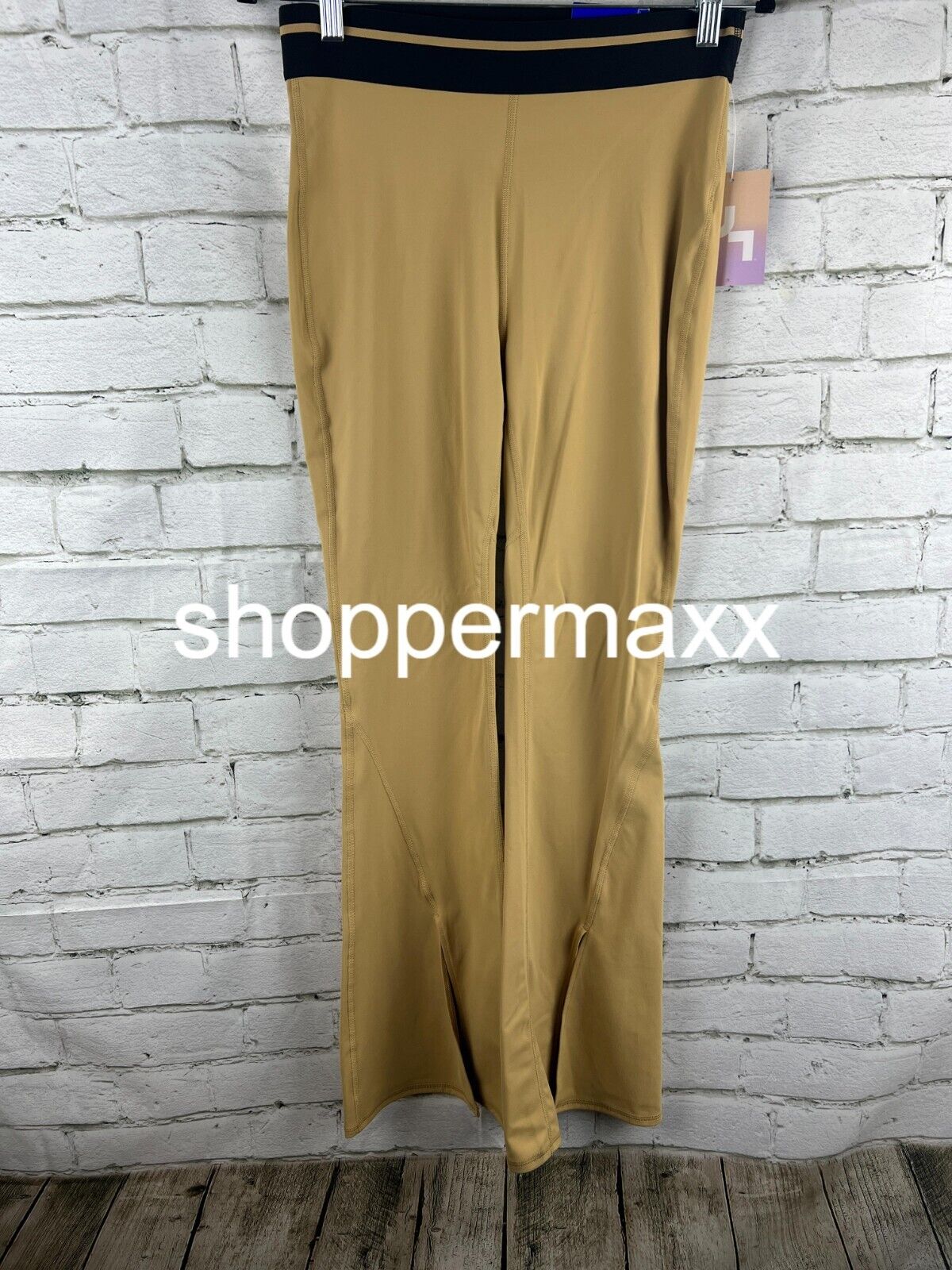 Women's High-Rise Split Flare Leggings - JoyLab, Beige, Medium